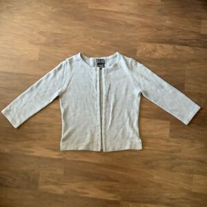 Real light grey crop cardigan